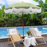 Outdoor Patio Umbrella With Fringe