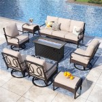 Phi Villa 9 Piece Patio Set